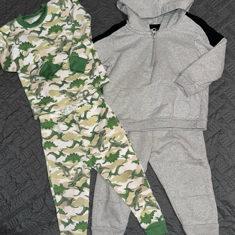 Pro Player Green and Gray Kids Matching Set